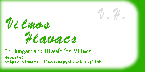 vilmos hlavacs business card